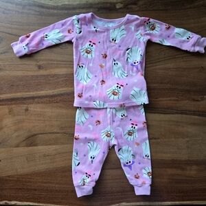 Glowing Pink Ghost Pajamas for baby 6-9 months